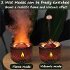 Volcano Humidifier 360ml Aromatherapy Diffuser with Flame and Volcano Mist Mode - A