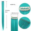 13pcs Hair Extension Clips 20 Inch Straight Hair Synthetic Fiber Hairpieces for Party - colorful