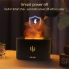 1pc USB Mini Humidifier With 250ml Water Tank Simulation Flame Night Light Aroma Diffuser For Home - Like The Picture - White