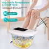 Collapsible Foot Spa Massager Electric Foot Soaker Tub Foldable Foot Spa Tub  - Grey