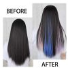 13pcs Hair Extension Clips 20 Inch Straight Hair Synthetic Fiber Hairpieces for Party - colorful