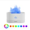 1pc USB Mini Humidifier With 250ml Water Tank Simulation Flame Night Light Aroma Diffuser For Home - Like The Picture - White