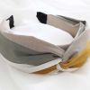 Womens Wide Headband Color Matching Turban Hairband Hair Accessorie, Green Yellow Grey - Default