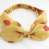 Yellow Strawberry Hairband Girls Simple Wide Hair Ribbon Bowknot Headband Hair Accessories Headwrap - Default