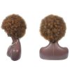 Brown Short Afro Curly Hair Wigs Women Large Fluffy Synthetic Hair Short Full Wig for Party and Daily - Default