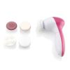 5 in 1 Electric Facial Cleansing Brush Exfoliater Deep Cleaning Face Massage Brush Skin Care Massage Spa 5 Heads - White