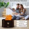 1pc USB Mini Humidifier With 250ml Water Tank Simulation Flame Night Light Aroma Diffuser For Home - Like The Picture - White