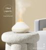 Newest RGB Flame Aroma Diffuser 130Ml 3d Colorful Flame Humidifier Fire Volcano Diffuser Flame - White