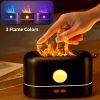 200ml Flame Humidifier Three Color LED Light Air Humidifier Smart Timing Electric Aromatherapy Diffuser Simulation Fire Effect - white - China