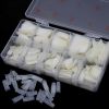 500pcs/Box Natural Style Nail Capsules Artificial Tips Full Cover Nails French Manicure False Nail for Beauty Salon Women - Nature
