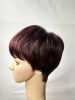 Women's wigs short straight black and red mixed color mechanism chemical fiber head covering African wigs - W025F