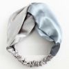 Gray Blue Color Matching Headband Knotted Wide Hairband Hair Ribbon Hair Accessories Hair Wrap - Default