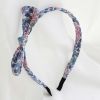 Blue Daisy Floral Thin Headband Bowknot Skinny Hairband Hair Accessories for Womens Girls - Default