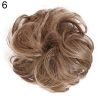 Women Hair Bun Extension Wavy Curly Messy Donut Chignons Wig Hairpiece - 4