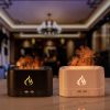 Drop Shipping Flame Humidifier Aroma Diffusers Machine Home Bedroom Silent Essential Oil Flame Aroma Diffuser - Black