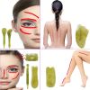 7 Pieces Gua Sha Massage Board Set for Anti-Aging and Relaxation Scraping Tools - A