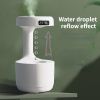 Anti-gravity Air Humidifier Water Drop Aromatherapy Humidifiers; Anti-Gravity Humidifier with Clockwork Drip Diffuser; Levitating Drip - white