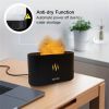 1pc USB Mini Humidifier With 250ml Water Tank Simulation Flame Night Light Aroma Diffuser For Home - Like The Picture - White