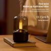 1pc Vintage Cool Mist Humidifier Usb Portable Candle Light H2o Air Humidifier Aroma Essential Oil Diffuser Air Mini Humidifier - Black