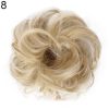Women Hair Bun Extension Wavy Curly Messy Donut Chignons Wig Hairpiece - 4