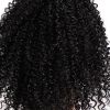 Women Synthetic Hair Afro Curly Ponytail Puff Short Wig Extension Hairpiece - Black