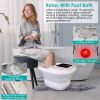 Collapsible Foot Spa Massager Electric Foot Soaker Tub Foldable Foot Spa Tub  - Grey