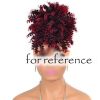Afro Puff Drawstring Ponytail Synthetic Curly Hair Ponytail Extension Large Size Hair Bun Clip Hair Extensions,Black Red - Default