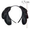 Women Wig Han Chinese Clothing Updo Headband Hair Bun Chinese Traditional Costume Accessory Black Hairpiece - Default