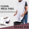 Shaving ApronMen's Styling Beard Shaving ApronClear Suction Cup Shaving ApronManicuring Beard Styling Apron - Black