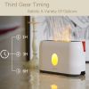 US Warehouse 200ml Flame Humidifier Flame Lights Aroma Diffusers 3D Flame Air Humidifier Ultrasonic Oil Diffuser - Dark Grey