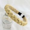 Yellow Sponge Twist Braided Heandband Women Dots Thick Headband Hair Accessories Hair Band - Default