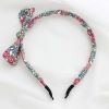 Red Blue Daisy Thin Headband Bowknot Skinny Hairband Hair Accessories for Womens Girls - Default