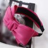 Hot Pink Womens Handmade Large Bowknot Wide Hairband Fabric Headband Hair Loop - Default