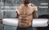 Silver Ion Sweat Slimming Waist Sauna Belt - Black