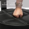 CoVibrant Well Cushioned Adjustable Rolling Stool with Wheels Back Foot Rest for Office Desk Home Kitchen Massage Medical Lab Salon Artist - black