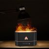 USB Simulation Flame Night Light with 250ML Water Tank Humidifier Aroma Diffuser Home Office Bedroom Car Atmosphere Desk Lamp - China - black