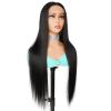 Glueless Transparent HD 4*4 Frontal 4x4 Lace Front Brazilian Real Human Hair Yaki Kinky Straight Closure Wig For Black Women - 12 Inches (303mm)