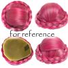 Braided Pink Hair Bun Hair Piece Updo Braided Hairpiece Hair Clip Women Girls Wig Party Wedding Dancing Hairdos - Default