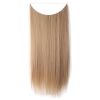 Fish Line Natural Fiber Hairpiece Hair Extension Long Women Curly Straight Wig - 02