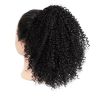 Women Synthetic Hair Afro Curly Ponytail Puff Short Wig Extension Hairpiece - Black