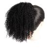 Women Synthetic Hair Afro Curly Ponytail Puff Short Wig Extension Hairpiece - Black