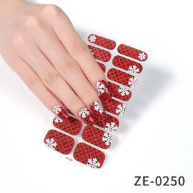 Fashion Christmas Waterproof Manicure Stickers (Option: ZE0250-Nail Stickers And Nail File)