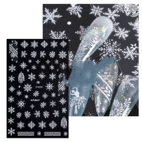 Glitter Gold Adhesive Nail Sticker (Option: F999 White)