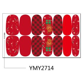 Christmas Nail Sticker Snowflake Snowman Elk (Option: YMY2714)