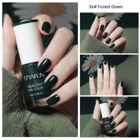Nail Polish New Water-based Long-lasting Quick-drying Transparent (Option: 36 Forest Green-8ML)