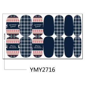 Christmas Nail Sticker Snowflake Snowman Elk (Option: YMY2716)