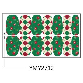 Christmas Nail Sticker Snowflake Snowman Elk (Option: YMY2712)