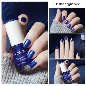 Nail Polish New Water-based Long-lasting Quick-drying Transparent (Option: 11 Star Blue-8ML)