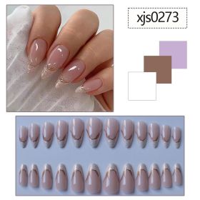 French Wear Fake Nail Patch Manicure (Option: Jelly Glue Type)