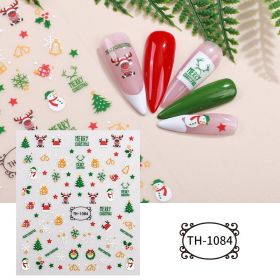 Christmas Manicure Snowman Christmas Tree Nail Sticker (Option: TH 1084-85 X100mm Bare Clip)